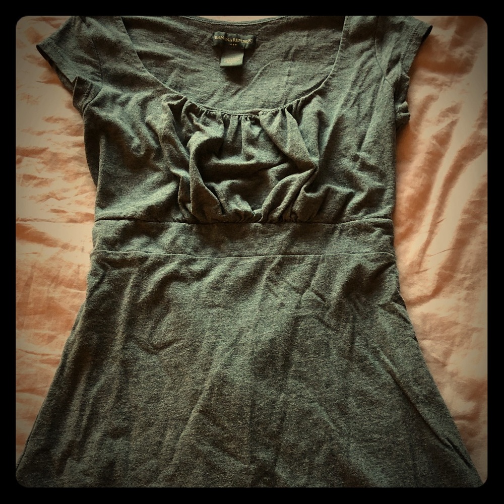 Dark gray banana republic blouse. Free Gift!